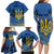 Personalized Holodomor Memorial Day Family Matching Long Sleeve Bodycon Dress and Hawaiian Shirt Ukrainian Trident And Wheat Remembrance - Wonder Print Shop