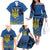 Personalized Holodomor Memorial Day Family Matching Off The Shoulder Long Sleeve Dress and Hawaiian Shirt Ukrainian Trident And Wheat Remembrance - Wonder Print Shop