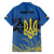 Personalized Holodomor Memorial Day Family Matching Off The Shoulder Long Sleeve Dress and Hawaiian Shirt Ukrainian Trident And Wheat Remembrance - Wonder Print Shop