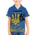 Personalized Holodomor Memorial Day Family Matching Off The Shoulder Long Sleeve Dress and Hawaiian Shirt Ukrainian Trident And Wheat Remembrance - Wonder Print Shop