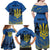 Personalized Holodomor Memorial Day Family Matching Off Shoulder Maxi Dress and Hawaiian Shirt Ukrainian Trident And Wheat Remembrance - Wonder Print Shop