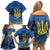 Personalized Holodomor Memorial Day Family Matching Off Shoulder Short Dress and Hawaiian Shirt Ukrainian Trident And Wheat Remembrance - Wonder Print Shop
