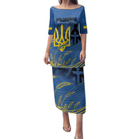 Personalized Holodomor Memorial Day Family Matching Puletasi and Hawaiian Shirt Ukrainian Trident And Wheat Remembrance - Wonder Print Shop