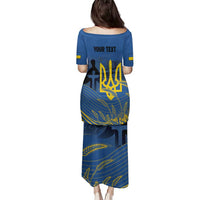Personalized Holodomor Memorial Day Family Matching Puletasi and Hawaiian Shirt Ukrainian Trident And Wheat Remembrance - Wonder Print Shop