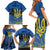 Personalized Holodomor Memorial Day Family Matching Short Sleeve Bodycon Dress and Hawaiian Shirt Ukrainian Trident And Wheat Remembrance - Wonder Print Shop