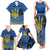Personalized Holodomor Memorial Day Family Matching Tank Maxi Dress and Hawaiian Shirt Ukrainian Trident And Wheat Remembrance - Wonder Print Shop