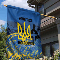 Personalized Holodomor Memorial Day Garden Flag Ukrainian Trident And Wheat Remembrance - Wonder Print Shop