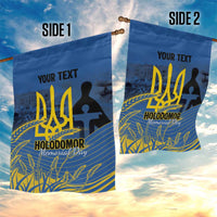 Personalized Holodomor Memorial Day Garden Flag Ukrainian Trident And Wheat Remembrance - Wonder Print Shop