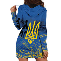 Personalized Holodomor Memorial Day Hoodie Dress Ukrainian Trident And Wheat Remembrance - Wonder Print Shop