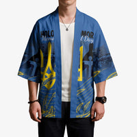 Personalized Holodomor Memorial Day Kimono Ukrainian Trident And Wheat Remembrance - Wonder Print Shop
