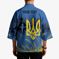Personalized Holodomor Memorial Day Kimono Ukrainian Trident And Wheat Remembrance - Wonder Print Shop