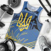 Personalized Holodomor Memorial Day Men Tank Top Ukrainian Trident And Wheat Remembrance - Wonder Print Shop