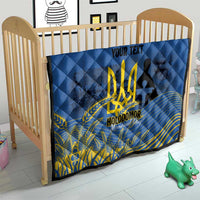 Personalized Holodomor Memorial Day Quilt Ukrainian Trident And Wheat Remembrance - Wonder Print Shop