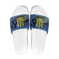 Personalized Holodomor Memorial Day Slide Sandals Ukrainian Trident And Wheat Remembrance - Wonder Print Shop