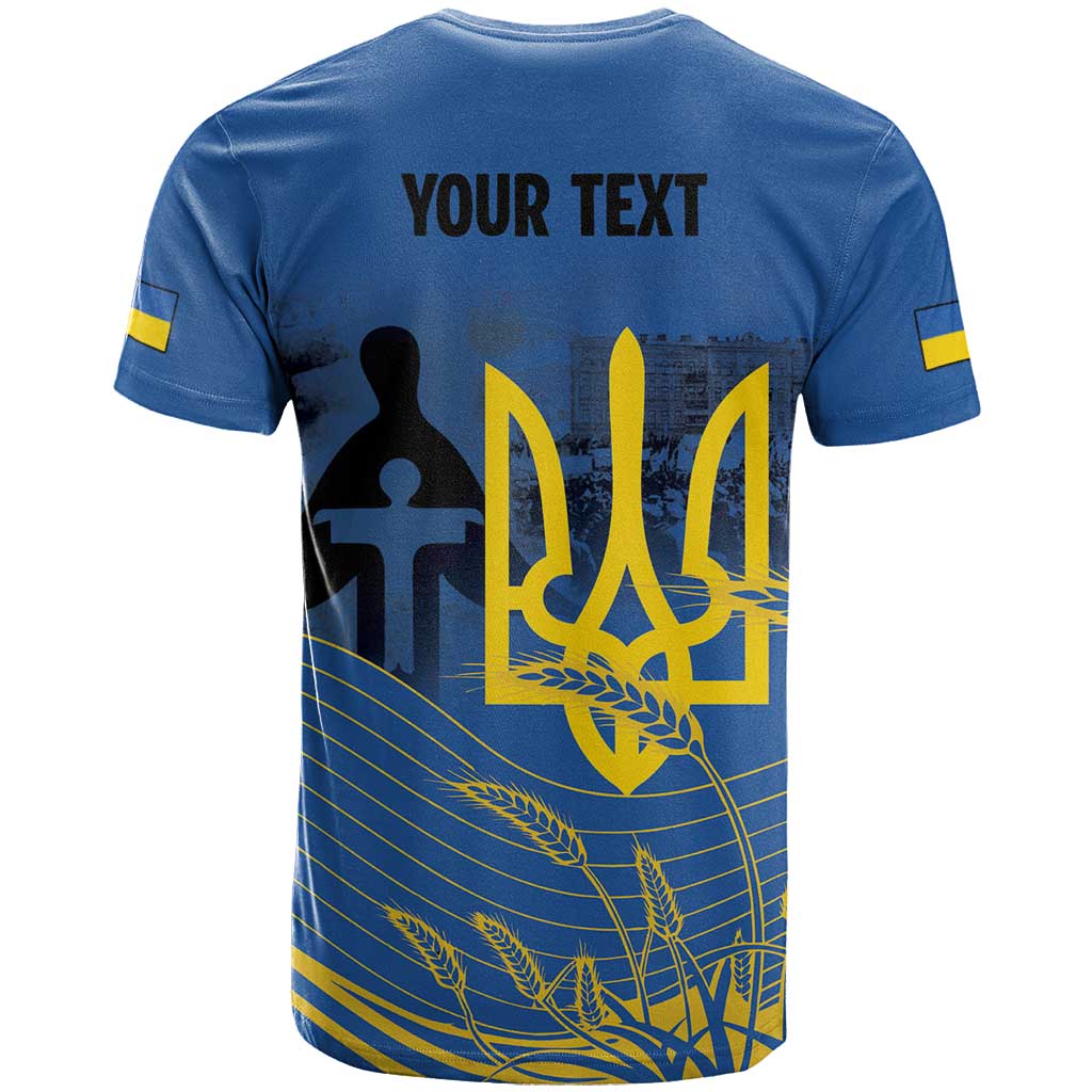 Personalized Holodomor Memorial Day T Shirt Ukrainian Trident And Wheat Remembrance - Wonder Print Shop