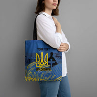 Personalized Holodomor Memorial Day Tote Bag Ukrainian Trident And Wheat Remembrance - Wonder Print Shop