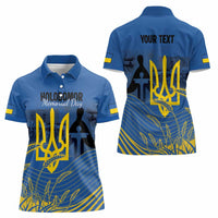 Personalized Holodomor Memorial Day Women Polo Shirt Ukrainian Trident And Wheat Remembrance - Wonder Print Shop