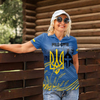 Personalized Holodomor Memorial Day Women Polo Shirt Ukrainian Trident And Wheat Remembrance - Wonder Print Shop