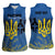 Personalized Holodomor Memorial Day Women Sleeveless Polo Shirt Ukrainian Trident And Wheat Remembrance - Wonder Print Shop