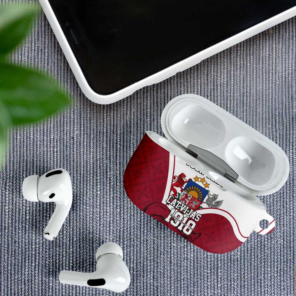 Personalized Latvia Independence Day AirPods Case 18th November 1918 - Wonder Print Shop