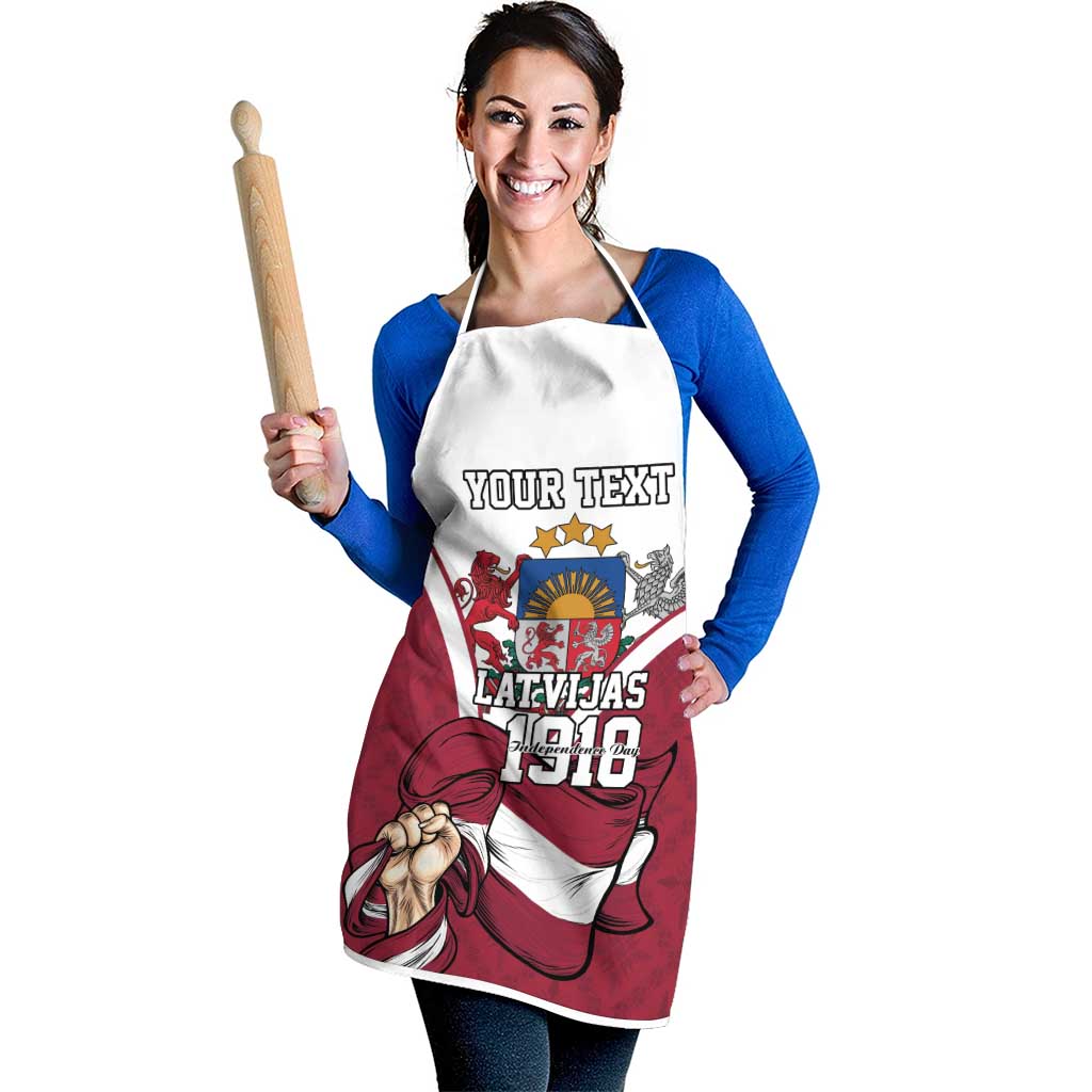 Personalized Latvia Independence Day Apron 18th November 1918 - Wonder Print Shop