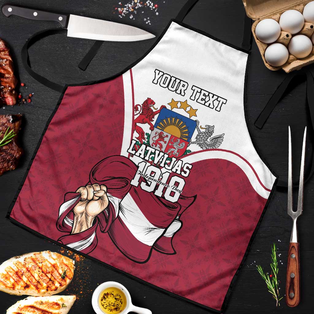 Personalized Latvia Independence Day Apron 18th November 1918 - Wonder Print Shop