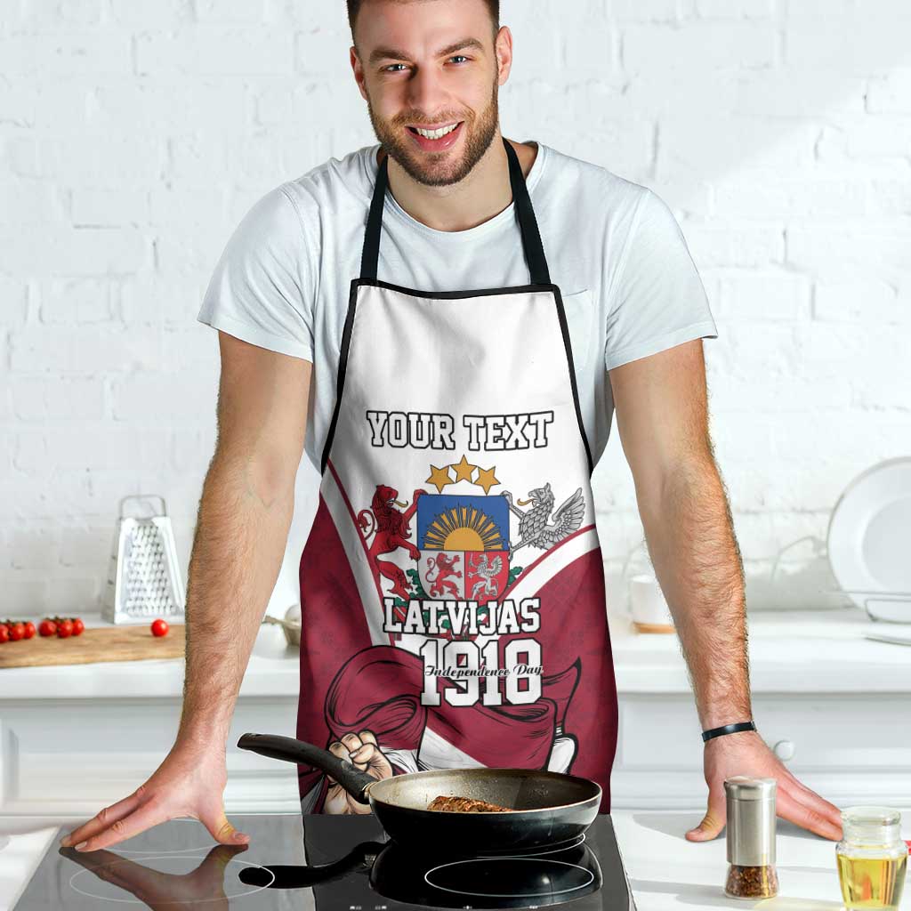 Personalized Latvia Independence Day Apron 18th November 1918 - Wonder Print Shop