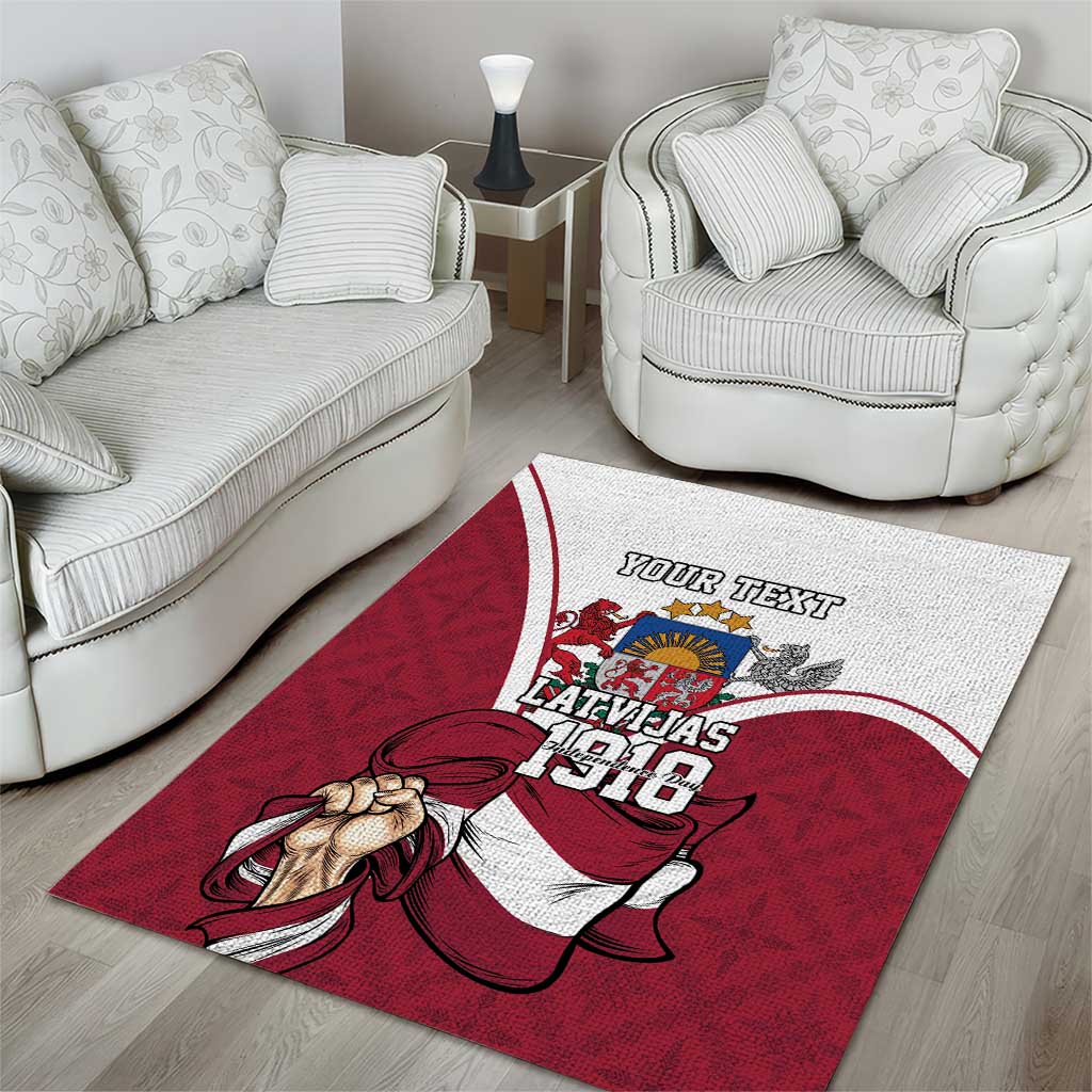 Personalized Latvia Independence Day Area Rug 18th November 1918 - Wonder Print Shop