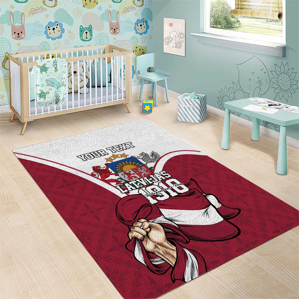 Personalized Latvia Independence Day Area Rug 18th November 1918 - Wonder Print Shop