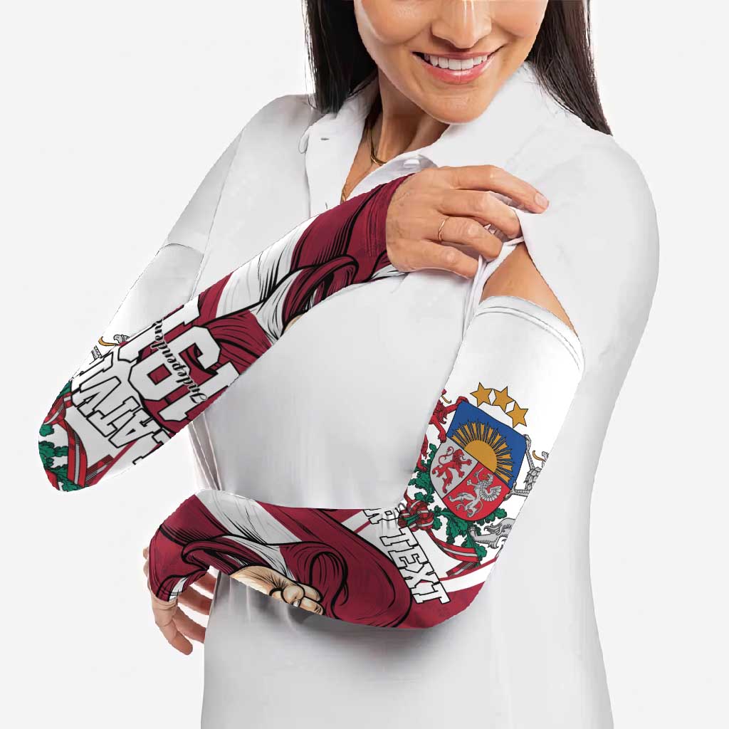 Personalized Latvia Independence Day Arm Sleeves 18th November 1918 - Wonder Print Shop