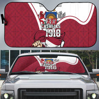Personalized Latvia Independence Day Auto Sun Shade 18th November 1918 - Wonder Print Shop
