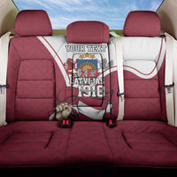 Personalized Latvia Independence Day Back Car Seat Cover 18th November 1918 - Wonder Print Shop