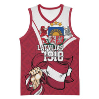Personalized Latvia Independence Day Basketball Jersey 18th November 1918 - Wonder Print Shop