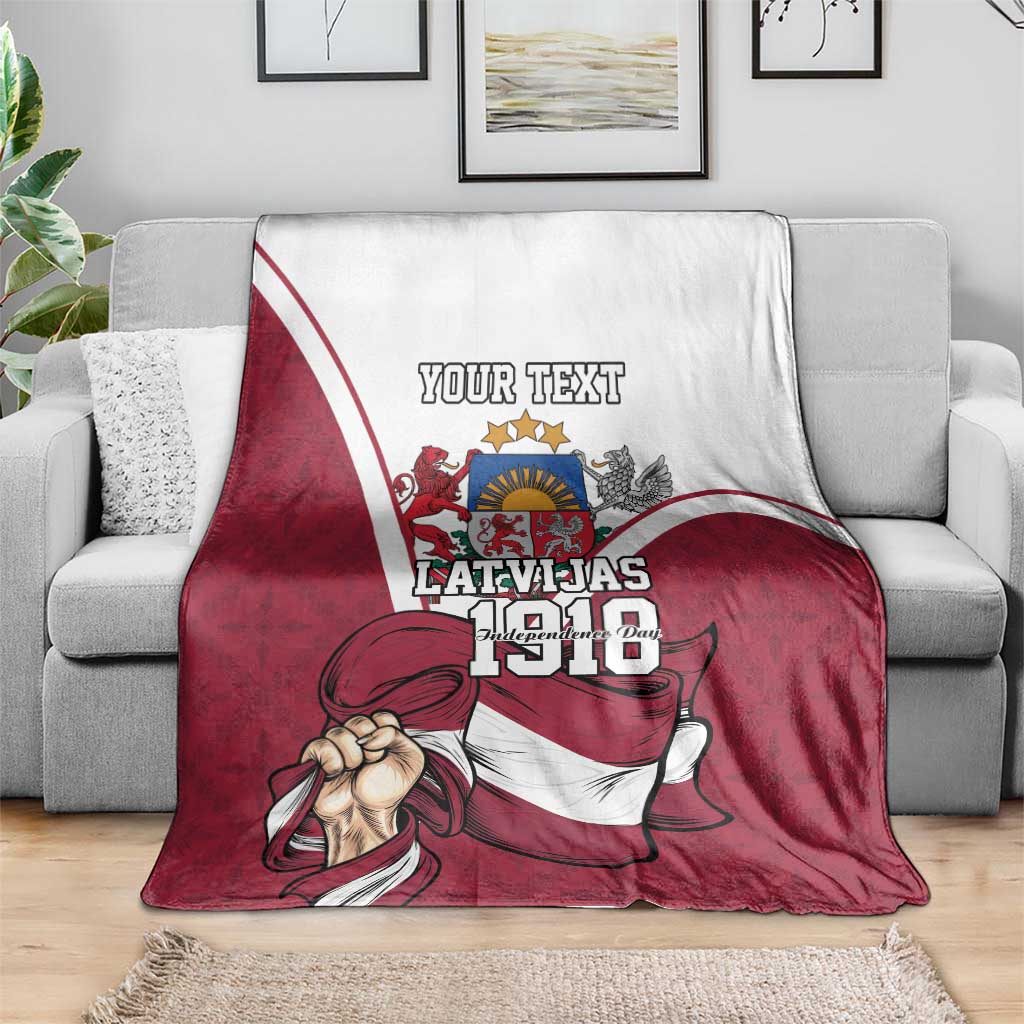 Personalized Latvia Independence Day Blanket 18th November 1918 - Wonder Print Shop