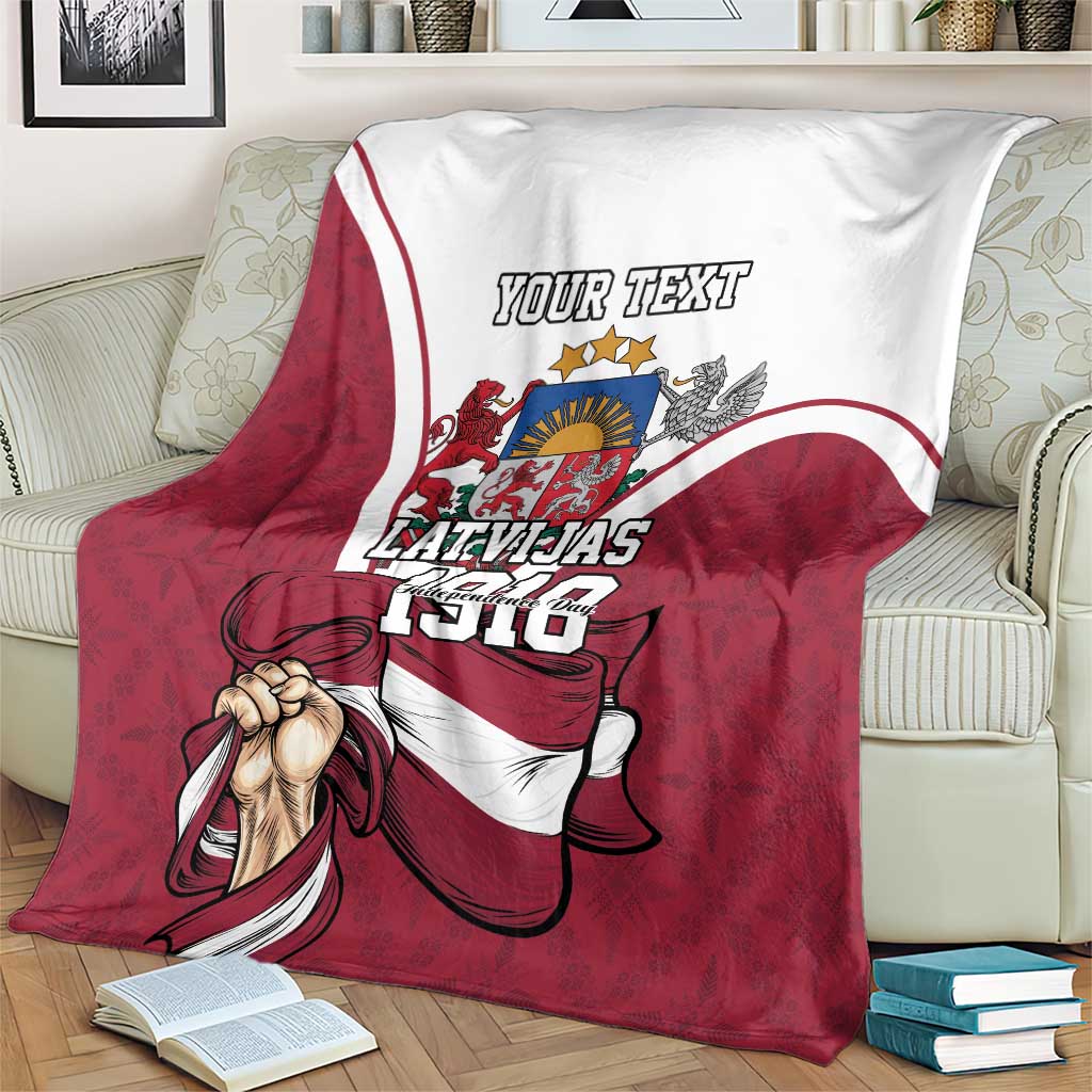 Personalized Latvia Independence Day Blanket 18th November 1918 - Wonder Print Shop