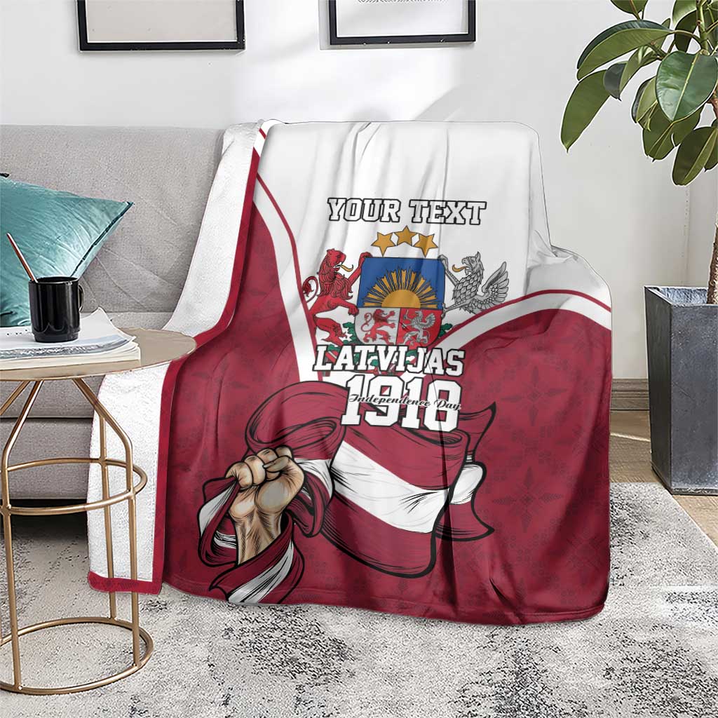 Personalized Latvia Independence Day Blanket 18th November 1918 - Wonder Print Shop