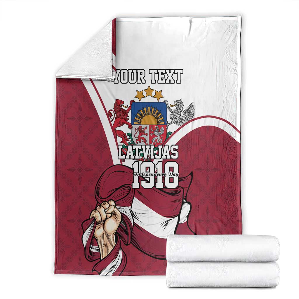 Personalized Latvia Independence Day Blanket 18th November 1918 - Wonder Print Shop