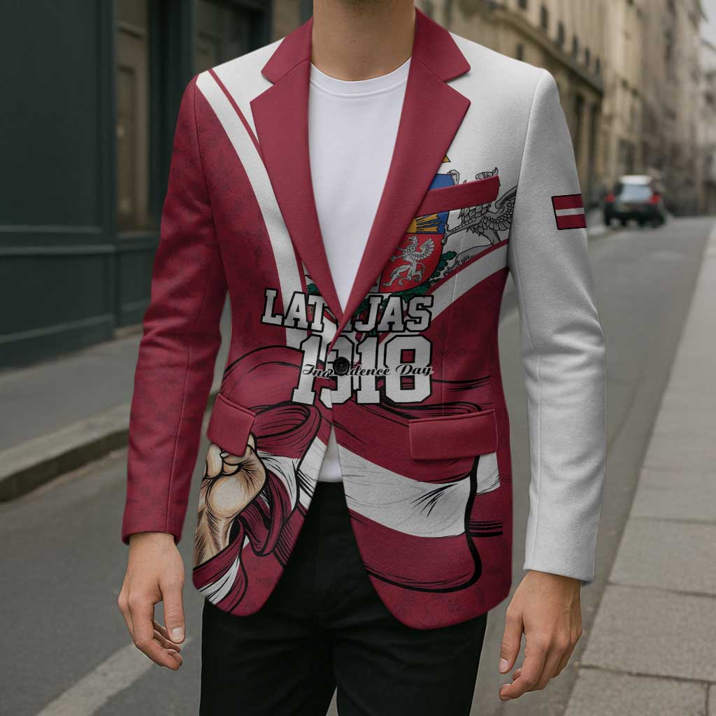 Personalized Latvia Independence Day Blazer 18th November 1918 - Wonder Print Shop