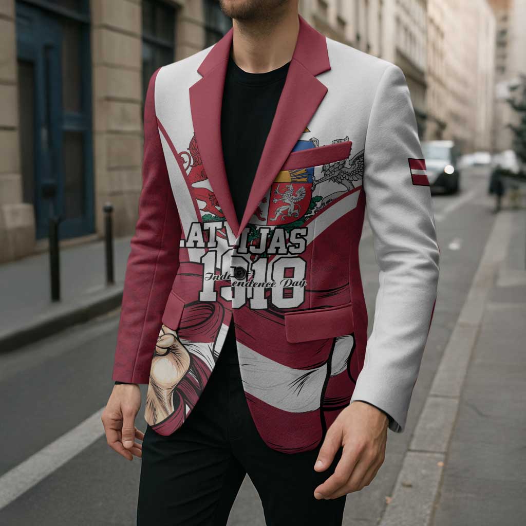 Personalized Latvia Independence Day Blazer 18th November 1918 - Wonder Print Shop