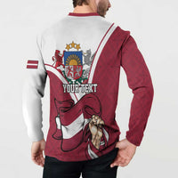 Personalized Latvia Independence Day Button Sweatshirt 18th November 1918 - Wonder Print Shop