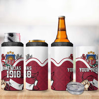 Personalized Latvia Independence Day 4 in 1 Can Cooler Tumbler 18th November 1918 - Wonder Print Shop