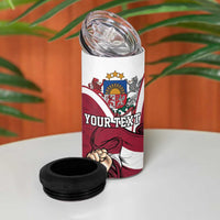 Personalized Latvia Independence Day 4 in 1 Can Cooler Tumbler 18th November 1918 - Wonder Print Shop