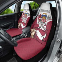 Personalized Latvia Independence Day Car Seat Cover 18th November 1918 - Wonder Print Shop