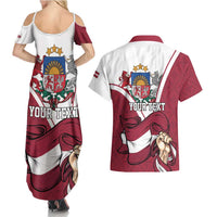Personalized Latvia Independence Day Couples Matching Summer Maxi Dress and Hawaiian Shirt 18th November 1918 - Wonder Print Shop