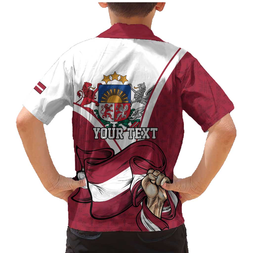 Personalized Latvia Independence Day Family Matching Mermaid Dress and Hawaiian Shirt 18th November 1918 - Wonder Print Shop