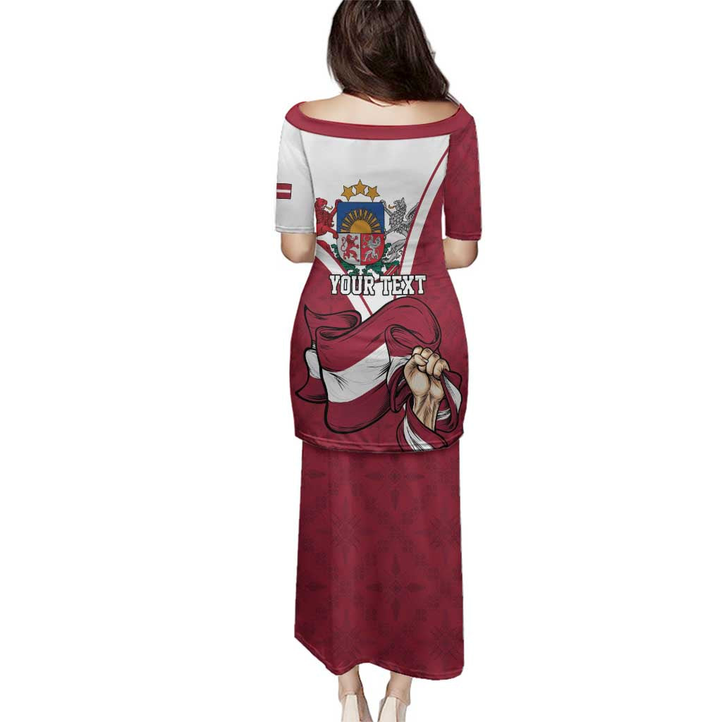 Personalized Latvia Independence Day Family Matching Puletasi and Hawaiian Shirt 18th November 1918 - Wonder Print Shop