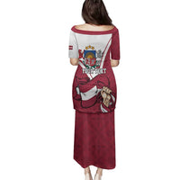 Personalized Latvia Independence Day Family Matching Puletasi and Hawaiian Shirt 18th November 1918 - Wonder Print Shop