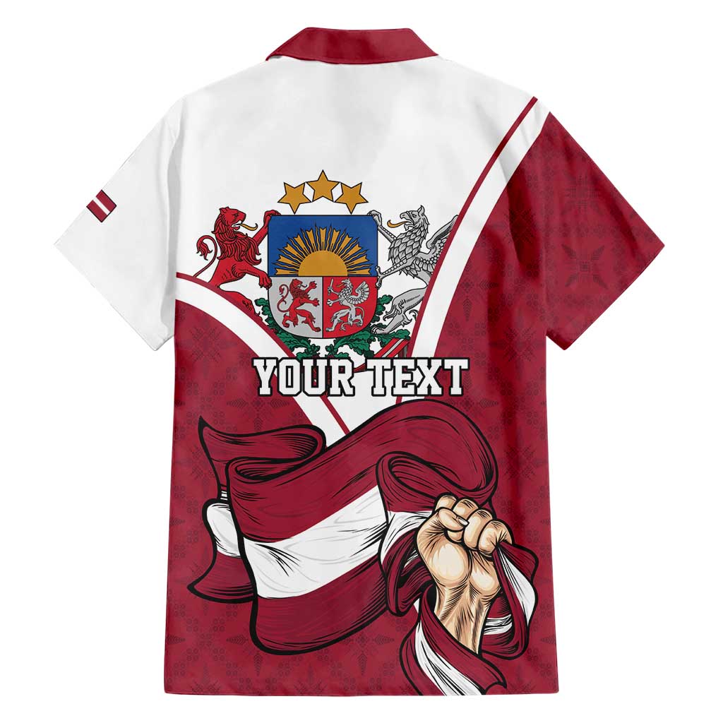 Personalized Latvia Independence Day Family Matching Short Sleeve Bodycon Dress and Hawaiian Shirt 18th November 1918 - Wonder Print Shop