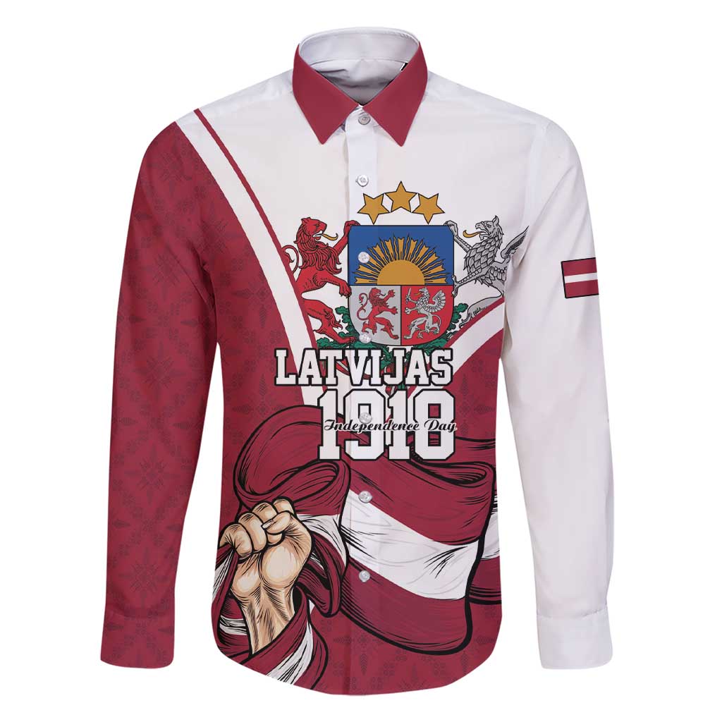 Personalized Latvia Independence Day Family Matching Short Sleeve Bodycon Dress and Hawaiian Shirt 18th November 1918 - Wonder Print Shop