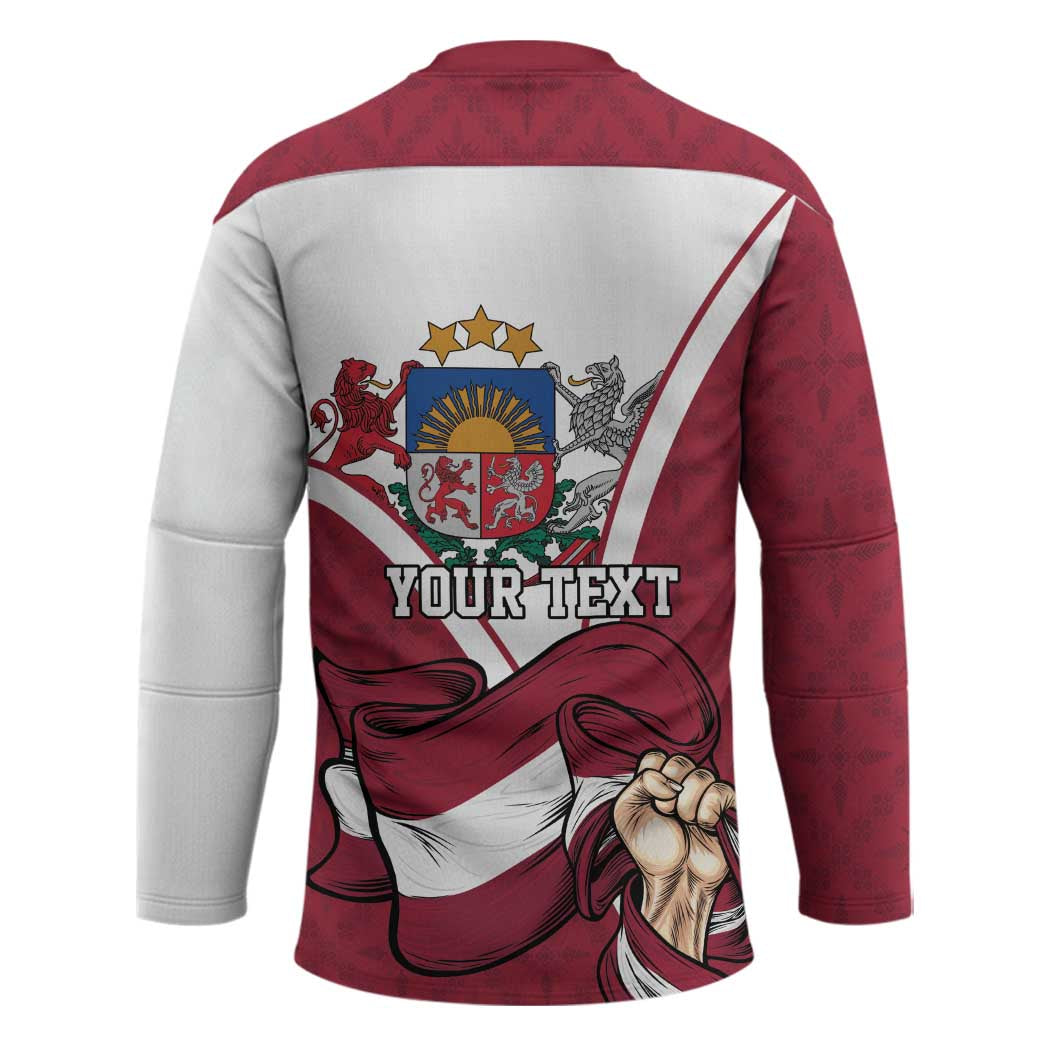 Personalized Latvia Independence Day Hockey Jersey 18th November 1918 - Wonder Print Shop